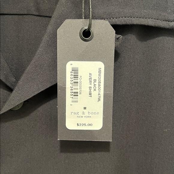 rag & bone - Avery Shirt 2020 NWT - Black - Picture 7 of 8